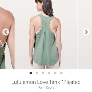 Lululemon Love Tank pleated